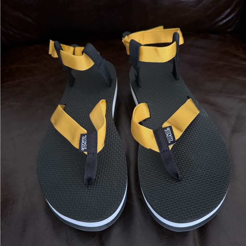 Teva Black and Gold Strappy Sandals